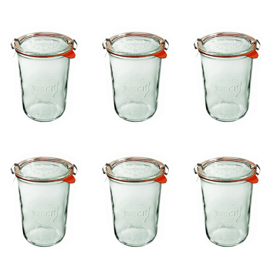 Słoik mold 850 ml z Pokrywką, Uszczelką i 2 Zapinkami 6 szt.