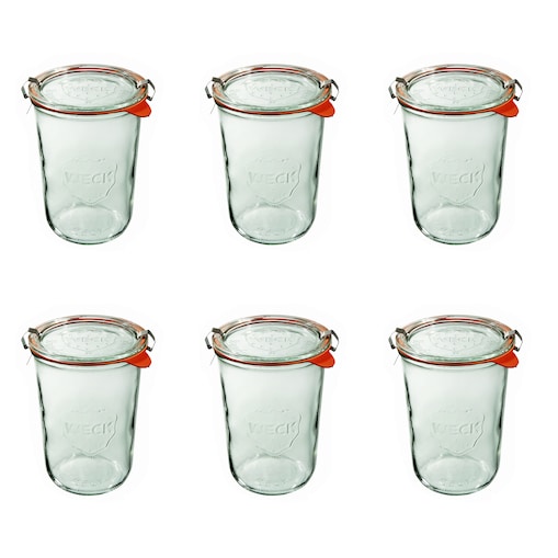 Słoik mold 850 ml z Pokrywką, Uszczelką i 2 Zapinkami 6 szt.