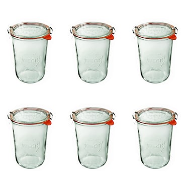 Słoik mold 850 ml z Pokrywką, Uszczelką i 2 Zapinkami 6 szt.