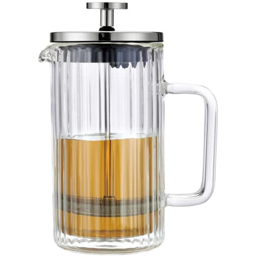 Zaparzacz do kawy herbaty szklany 350ml French Press srebrny KLAUSBERG