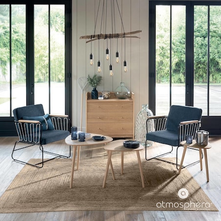 Lampa wisząca UDELL na 6 żarówek dekoracyjnych, metalowa