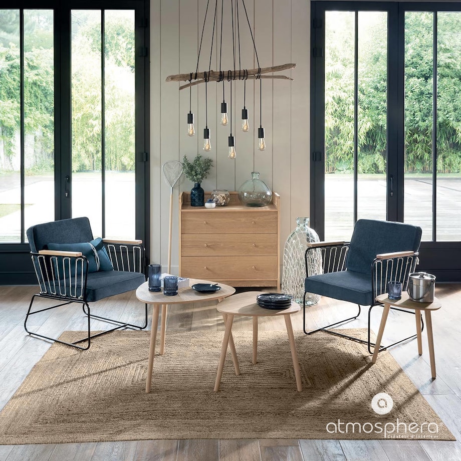 Lampa wisząca UDELL na 6 żarówek dekoracyjnych, metalowa