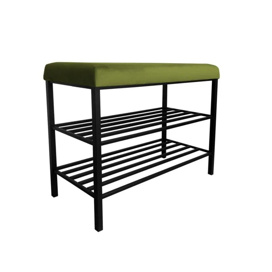 Stojak na buty z siedziskiem GAJA BL75 czarny/oliwkowy