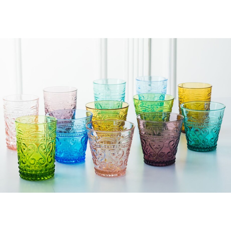 VILLA ITALIA Szklanka fioletowa 250 ml 9 cm FIORINO