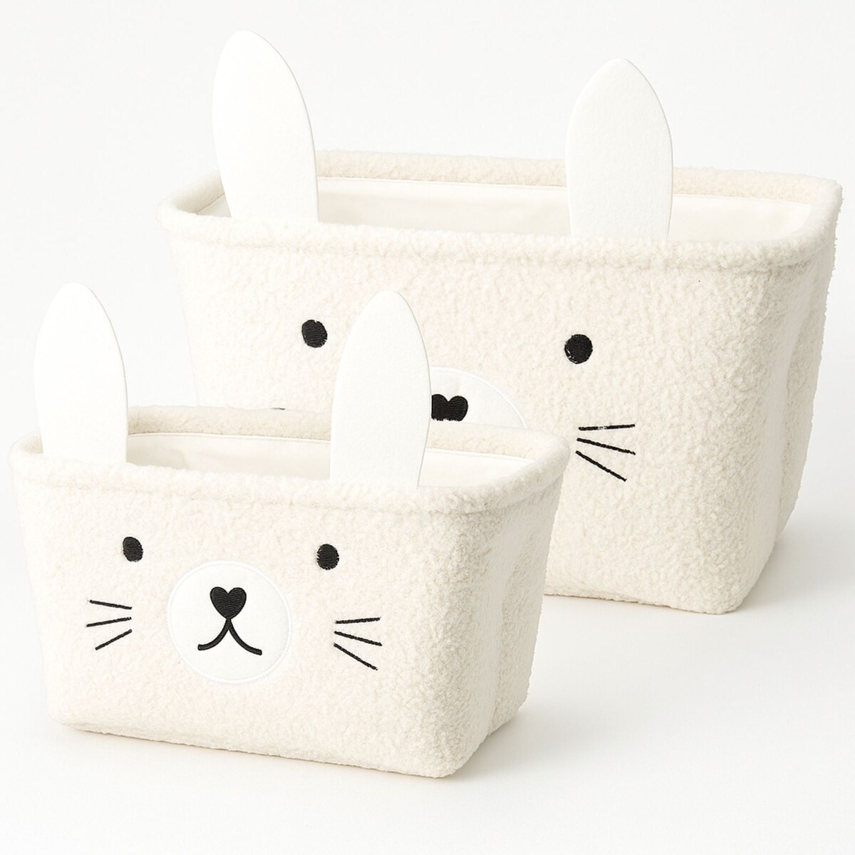 Pluszowe koszyki na zabawki NIMI, 2 pojemniczki