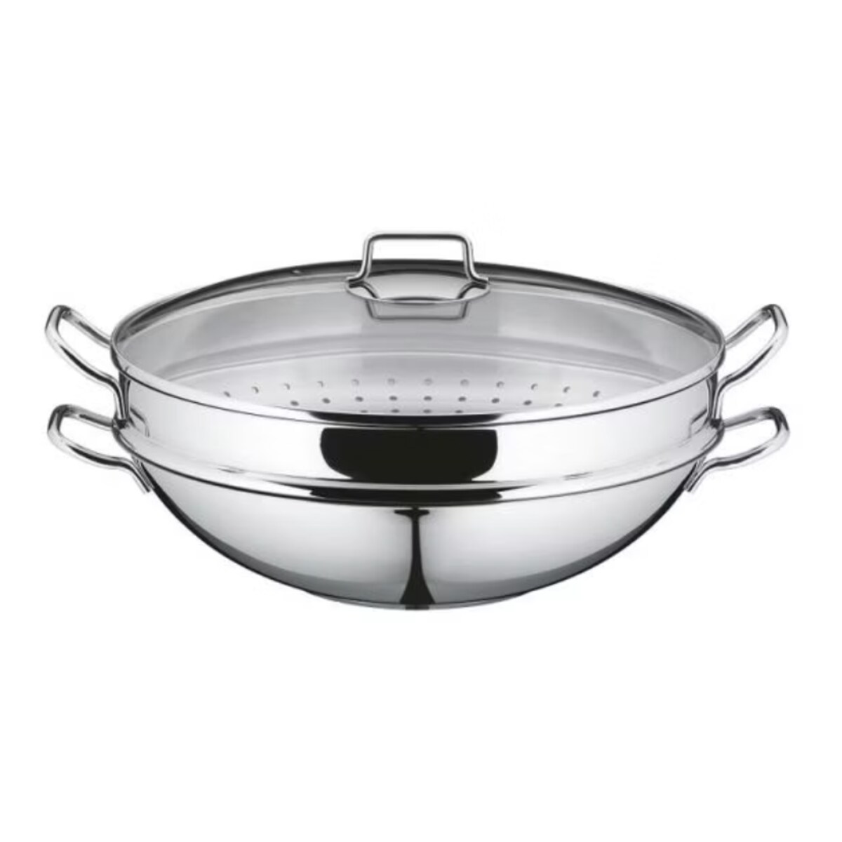 Wok z wkładem do gotowania na parze Macao, 36 cm, WMF