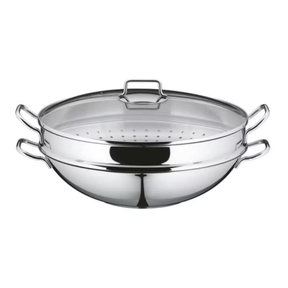 Wok z wkładem do gotowania na parze Macao, 36 cm, WMF