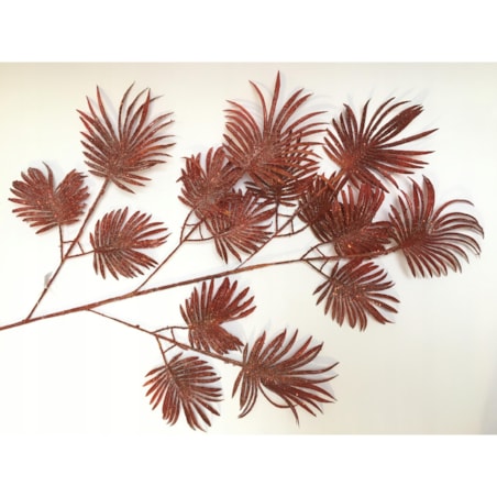 GAŁĄZKA DUŻY LIŚĆ PALMY czerwony dodatek święta dekoracja stołu stroika