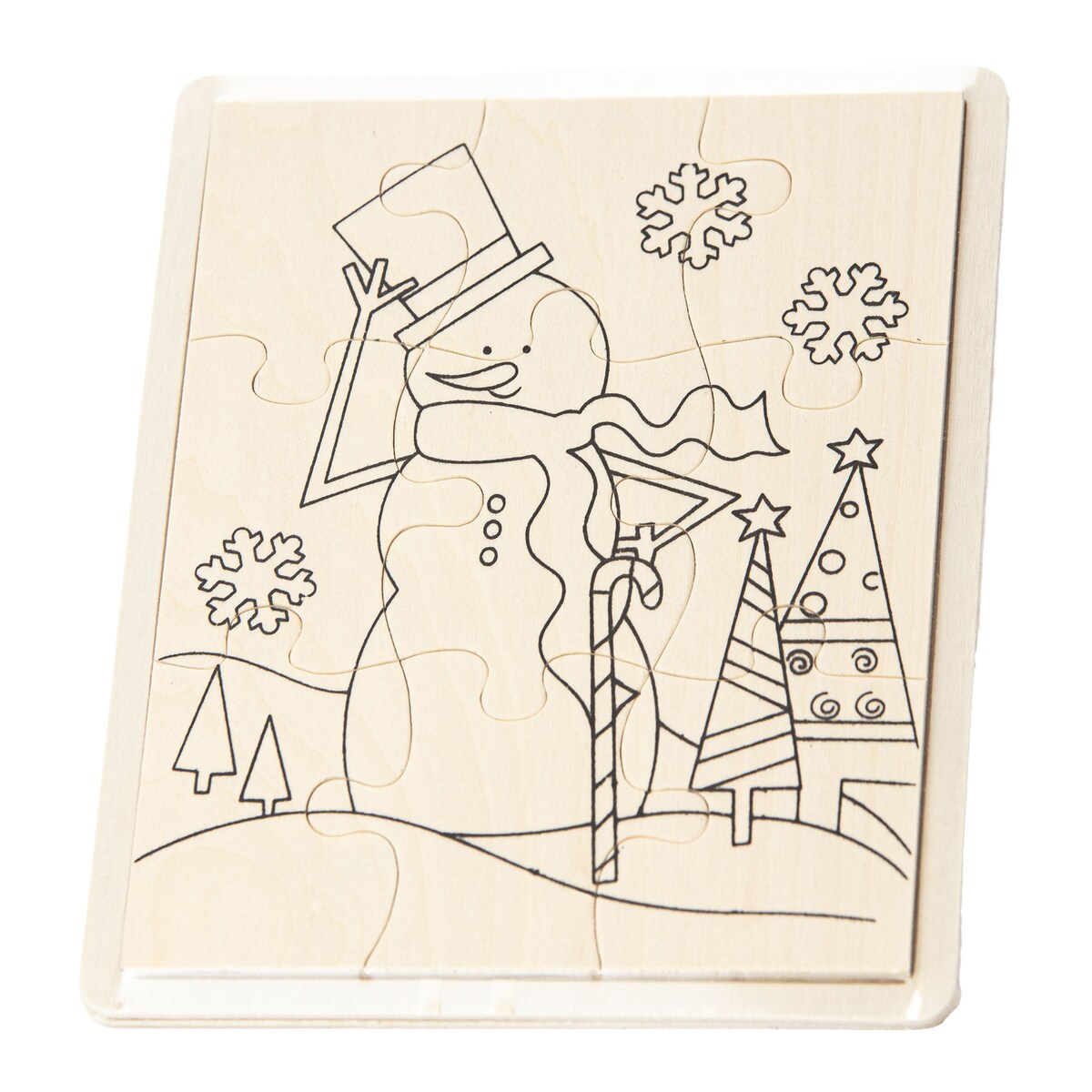 Kolorowanka Obrazek Do Malowania 15X20 Cm Świąteczny Dla Dzieci Bałwanek