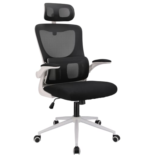 Fotel Krzesło Do Biurka Biura Zeo Czarny Biały