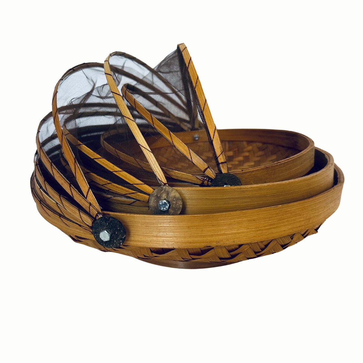 TACA BAMBUSOWA ROYAL SET 3 BRĄZ