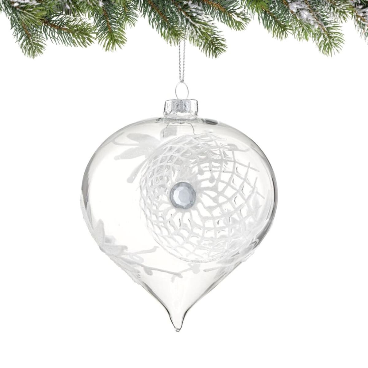 VILLA ITALIA Bombka szklana przezroczysta REFLEKTOR 11 cm