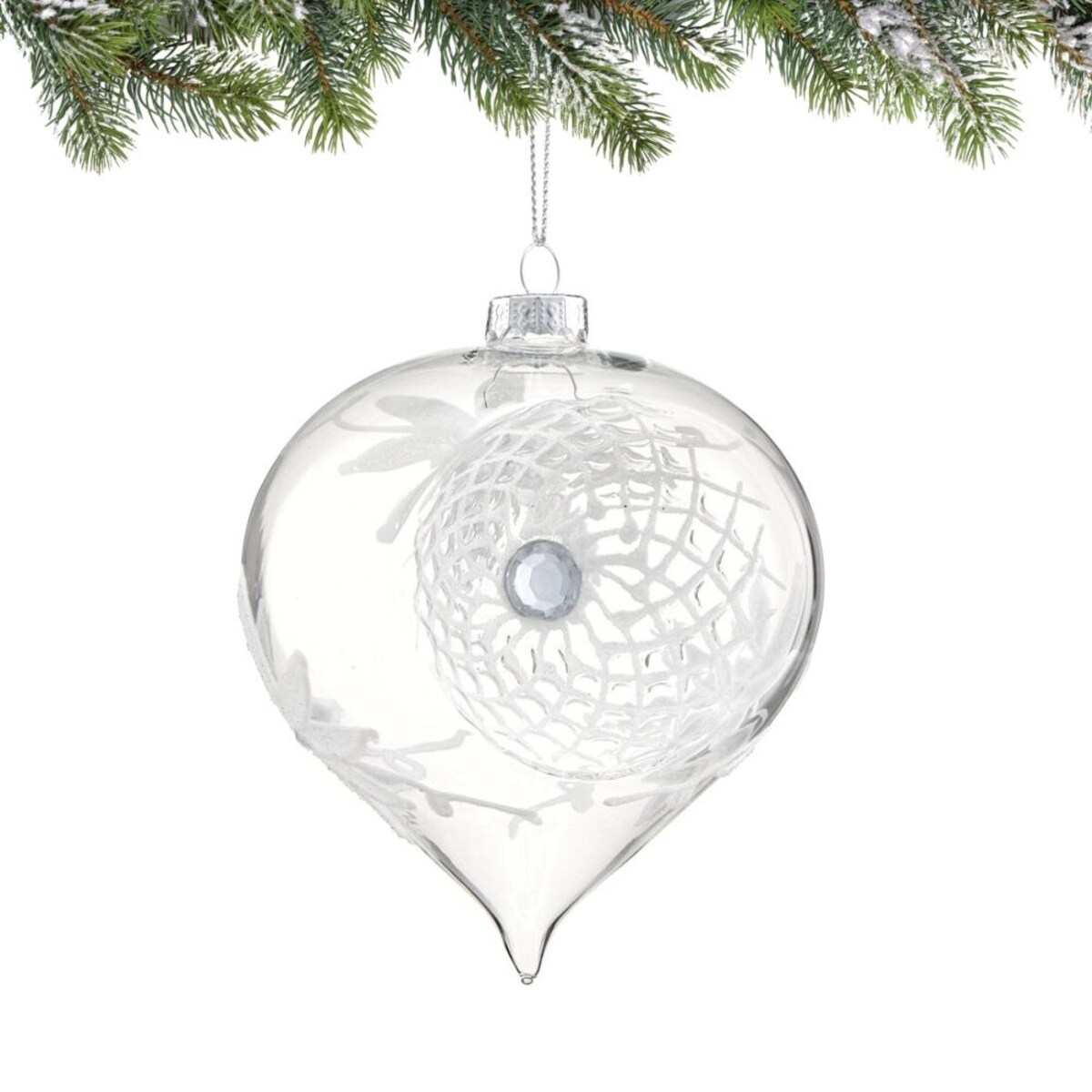 VILLA ITALIA Bombka szklana przezroczysta REFLEKTOR 11 cm