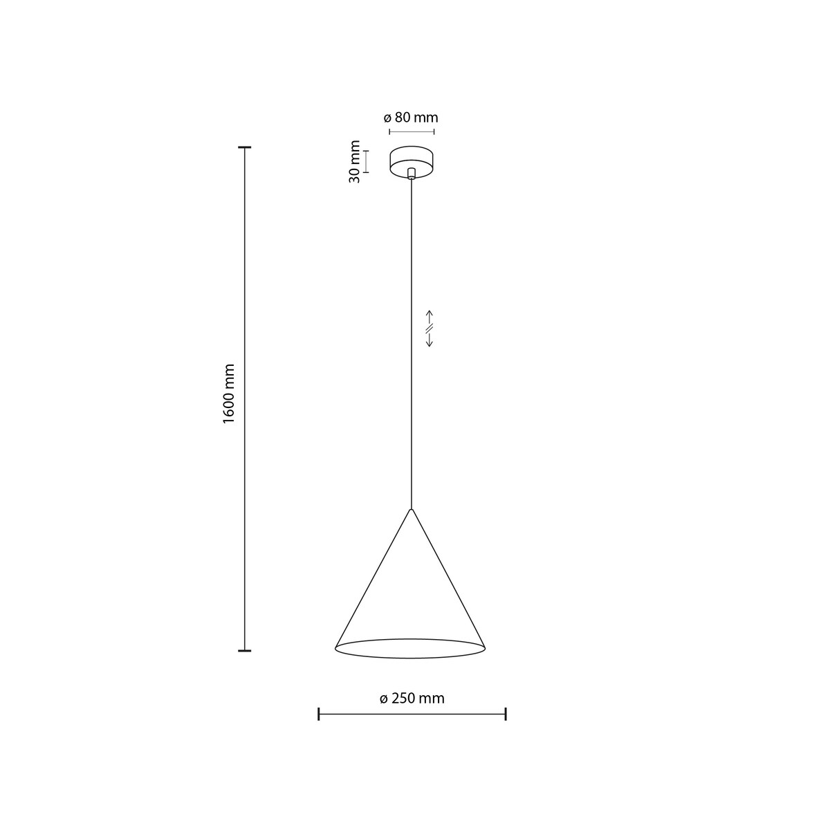 Lampa wisząca TK Lighting CONO BROWN 10037 brązowa metalowa E27 regulacja wysokości 160 cm