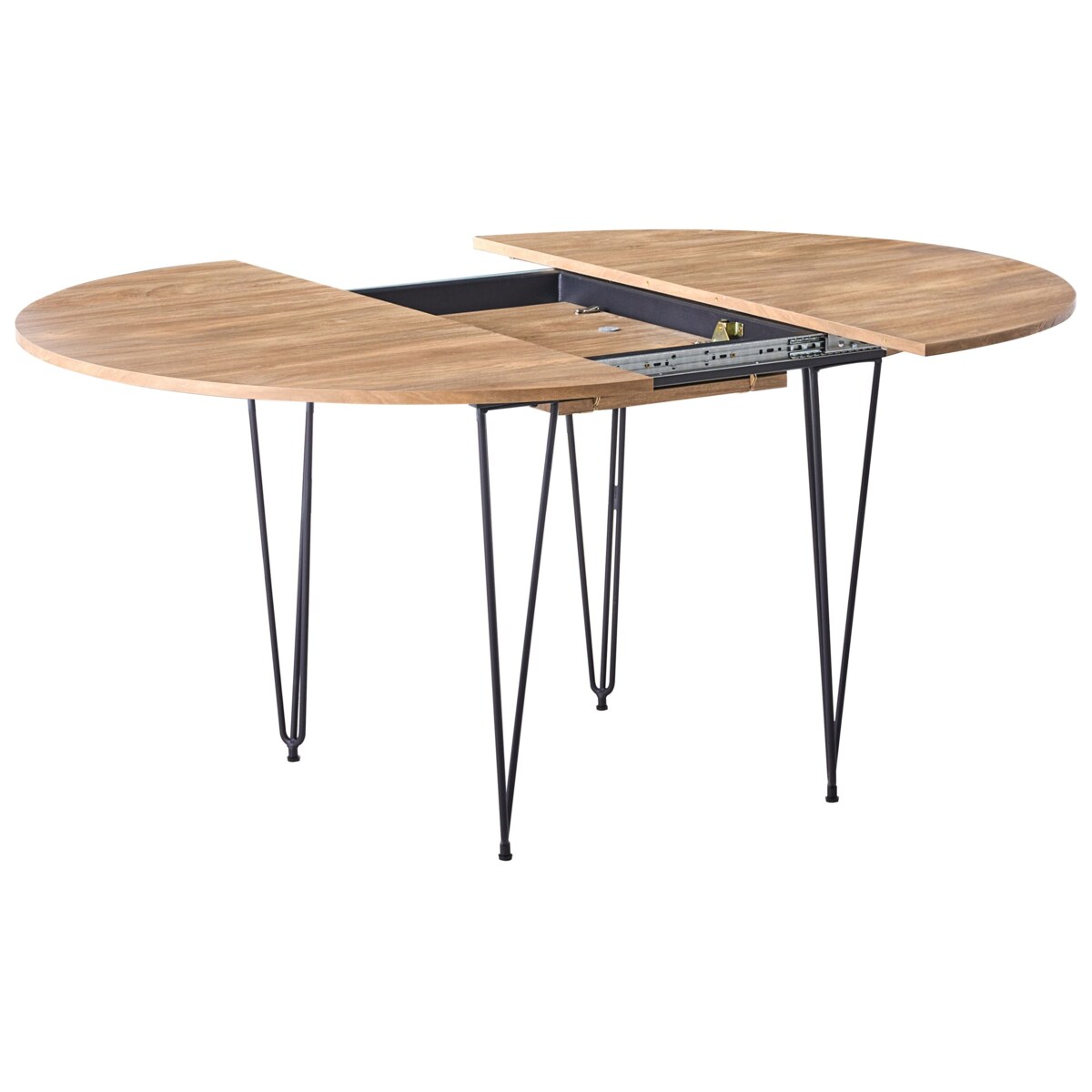 Stół do jadalni rozkładany LOUISE Brązowy 120/160 cm 120 cm