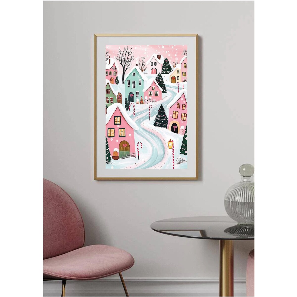 Poster Story, Plakat, Obraz - Bożonarodzeniowa Lukrowa Wioska, wymiary 60 x 84 cm