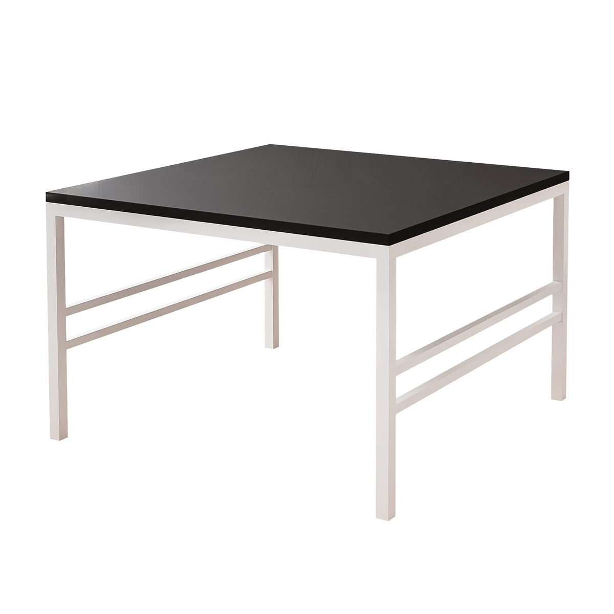 Stolik kawowy CZARNY blat, BIAŁT stelaż 60cm FORMA