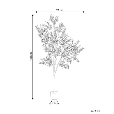 Sztuczna roślina OLIVE TREE 178 cm Zielony