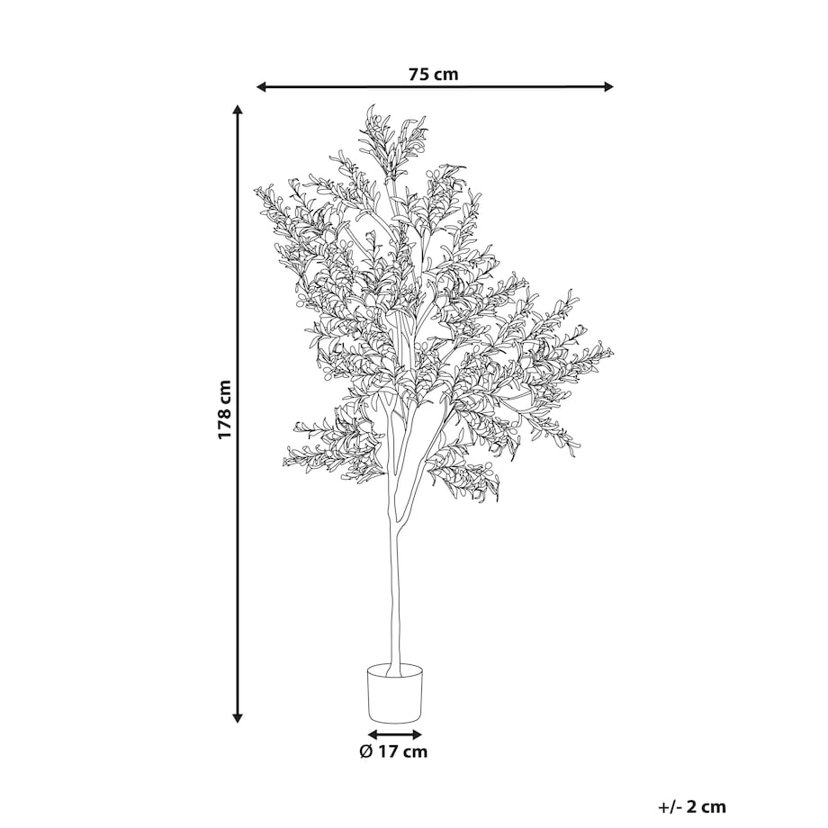 Sztuczna roślina OLIVE TREE 178 cm Zielony