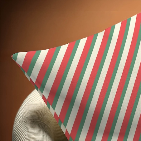 Poduszka świąteczna - Kolorowe pasy 40x60 cm