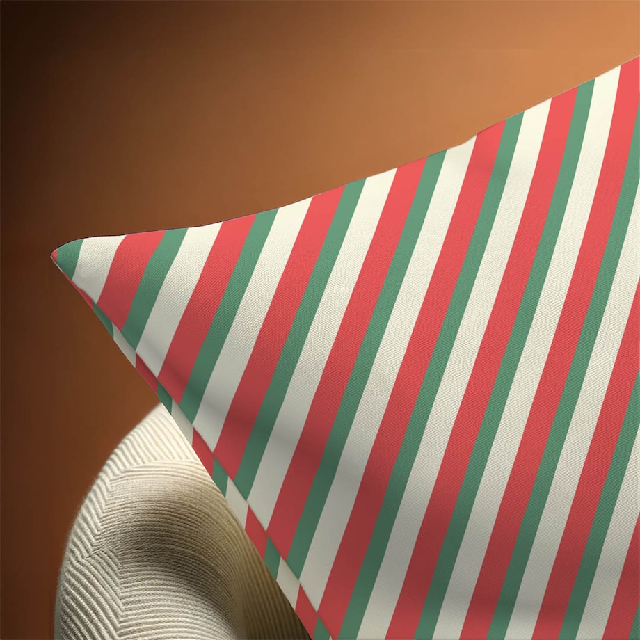 Poduszka świąteczna - Kolorowe pasy 40x60 cm