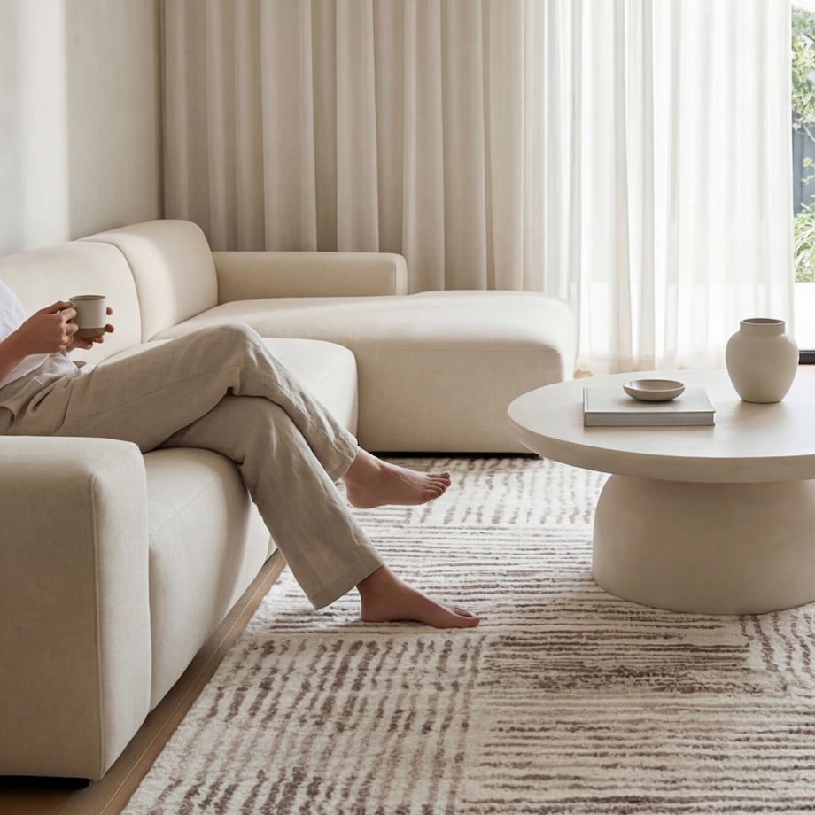 Dywan nowoczesny Mono 160x230 cm Abstrakcja kremowy