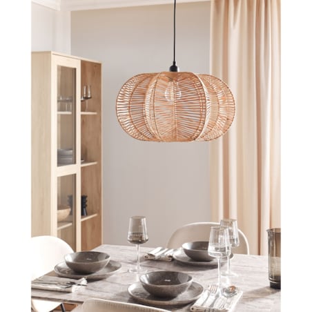 Lampa wisząca rattanowa naturalna KIBI