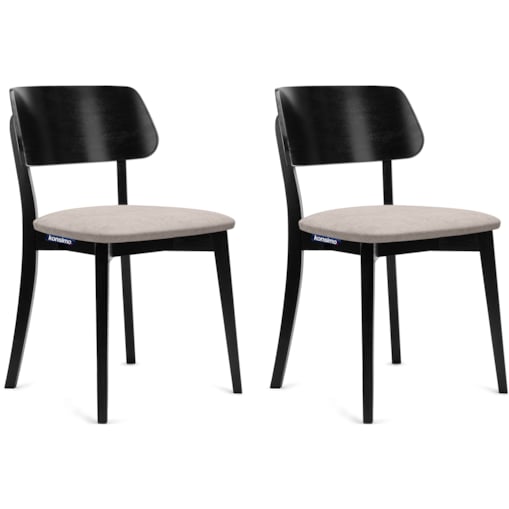 KONSIMO VINIS nowoczesne krzesła drewniane 2 sztuki w kolorze beżowym