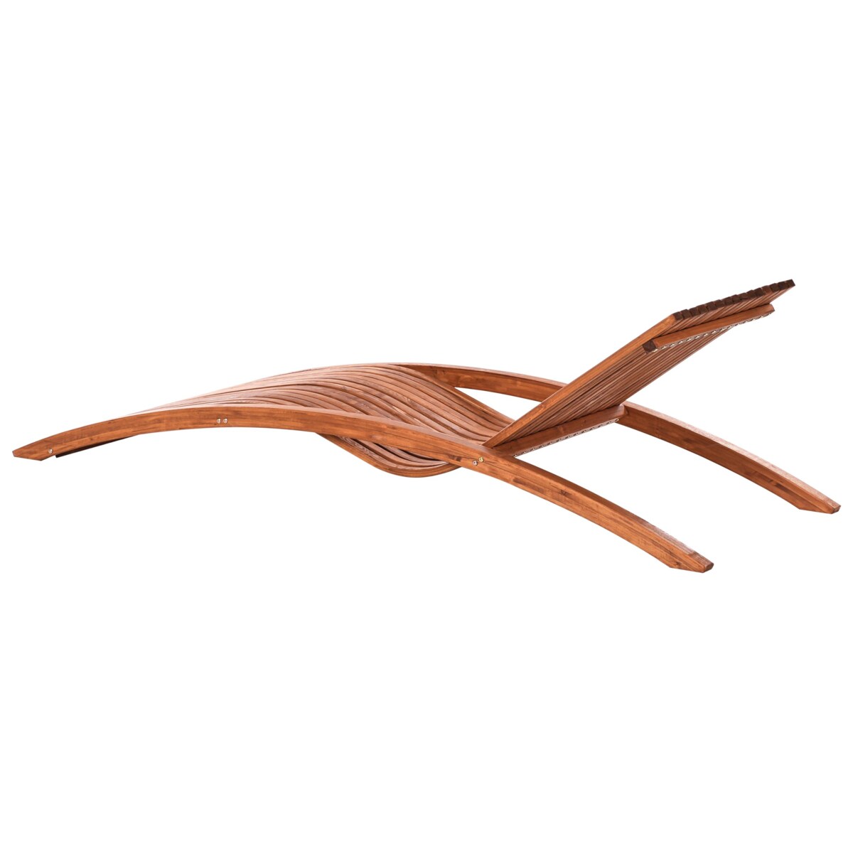 Leżak ogrodowy drewniany brązowy TANARO