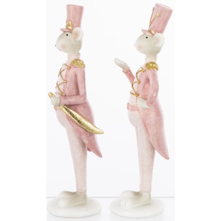 Dekoracja - para myszek we frakach i cylindrach 21,5x7x6 cm ROSA