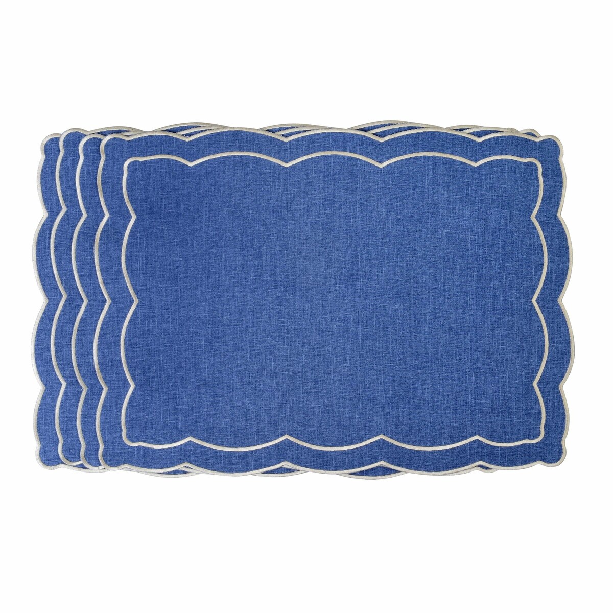 Haftowane podkładki Blue Onde - 4 sztuki