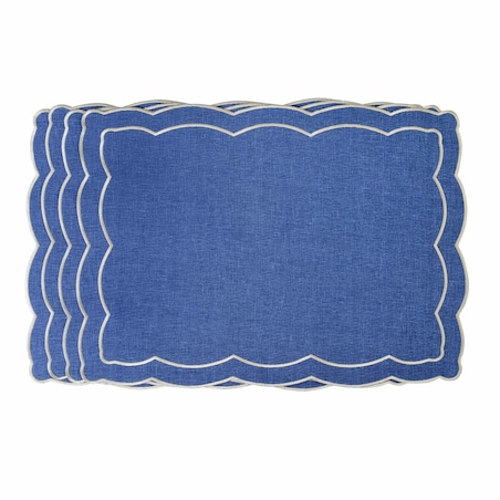 Haftowane podkładki Blue Onde - 4 sztuki