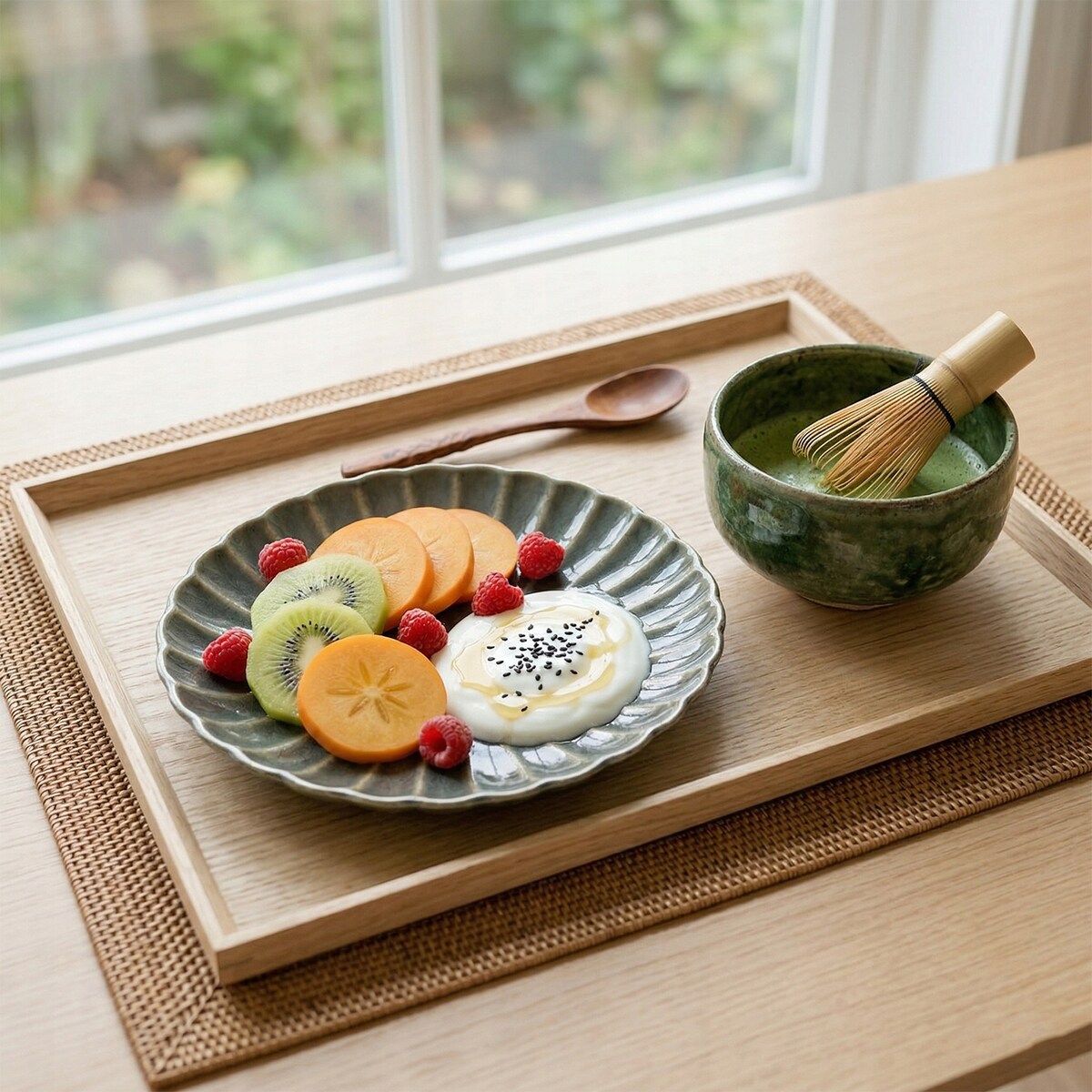 TALERZ DESEROWY ZIELONY 20cm CERAMICZNY TALERZYK SERWIS NA SZTUKI CIASTO