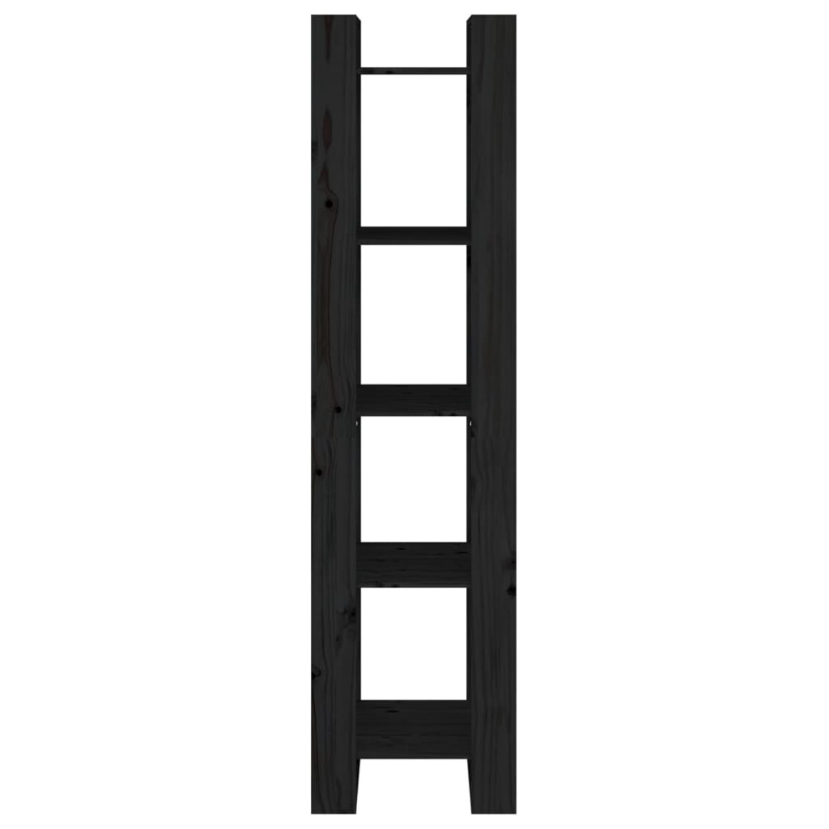 vidaXL Regał na książki/przegroda, czarny, 41x35x160 cm, sosnowy