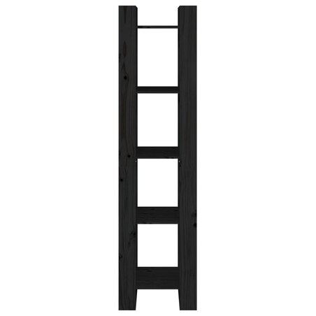 vidaXL Regał na książki/przegroda, czarny, 41x35x160 cm, sosnowy