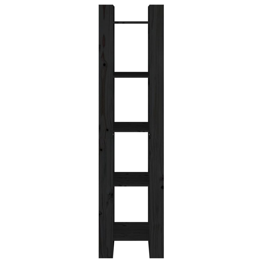 vidaXL Regał na książki/przegroda, czarny, 41x35x160 cm, sosnowy