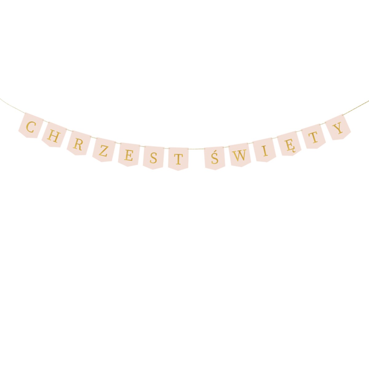 Baner ''Chrzest Święty'', 2 m, jasny różowy