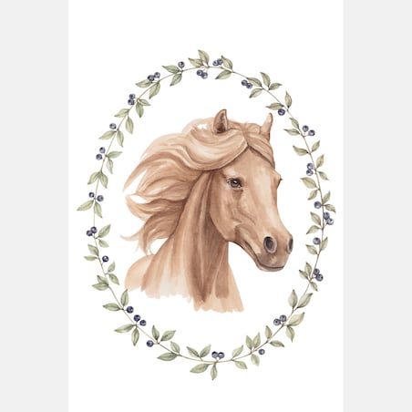 Plakat dla dzieci Koń Kasztan 20x30