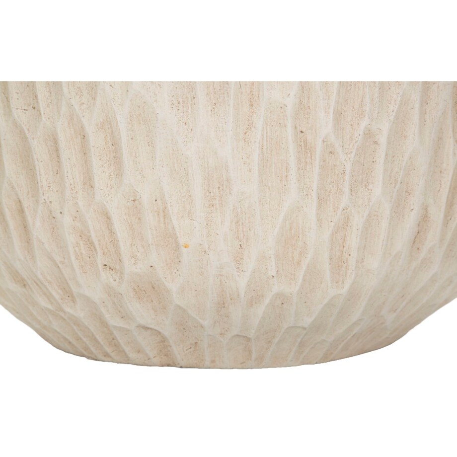 Osłonka dekoracyjna Shade, kolor kremowy, tlenek magnezu (MgO), 35 x 35 x 32,5 cm, styl nowoczesny, na doniczkę do salonu, Mauro Ferretti