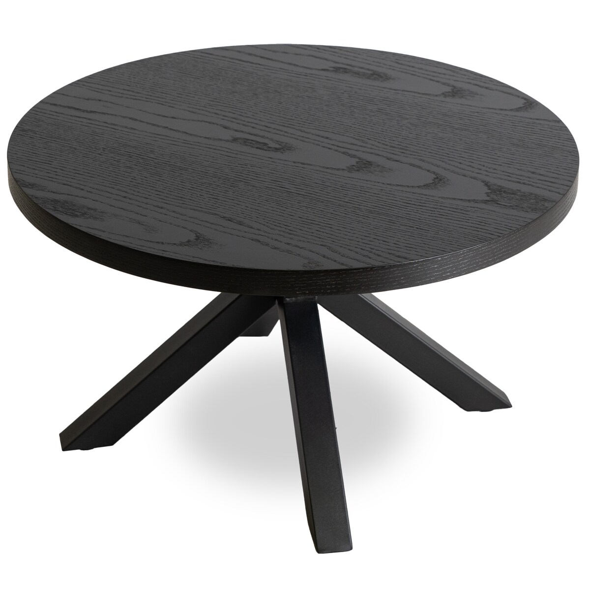 Stolik Kawowy Okrągły Mały Czarny Loft Nowoczesny Ława Czarna LINCOLN