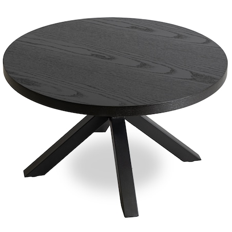 Stolik Kawowy Okrągły Mały Czarny Loft Nowoczesny Ława Czarna LINCOLN