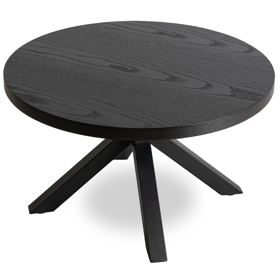 Stolik Kawowy Okrągły Mały Czarny Loft Nowoczesny Ława Czarna LINCOLN