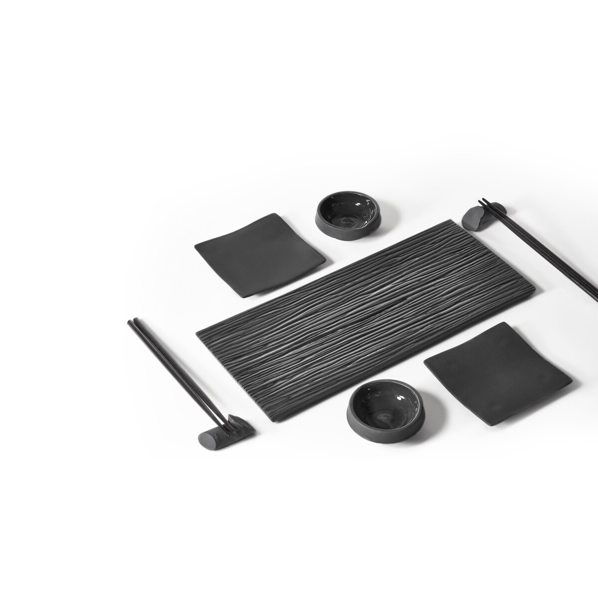 Zestaw Sushi dla 2 osób 7 el. czarny CD27