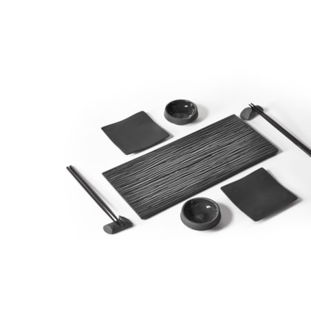 Zestaw Sushi dla 2 osób 7 el. czarny CD27