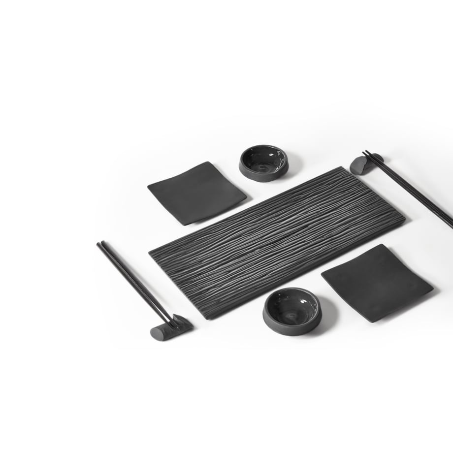 Zestaw Sushi dla 2 osób 7 el. czarny CD27