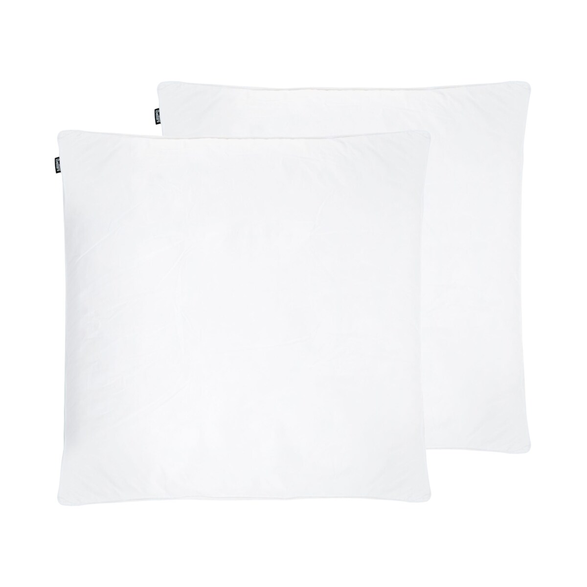 Zestaw 2 poduszek FELDBERG Wysoka Kacze pióra i puch 80 x 80 cm Biały