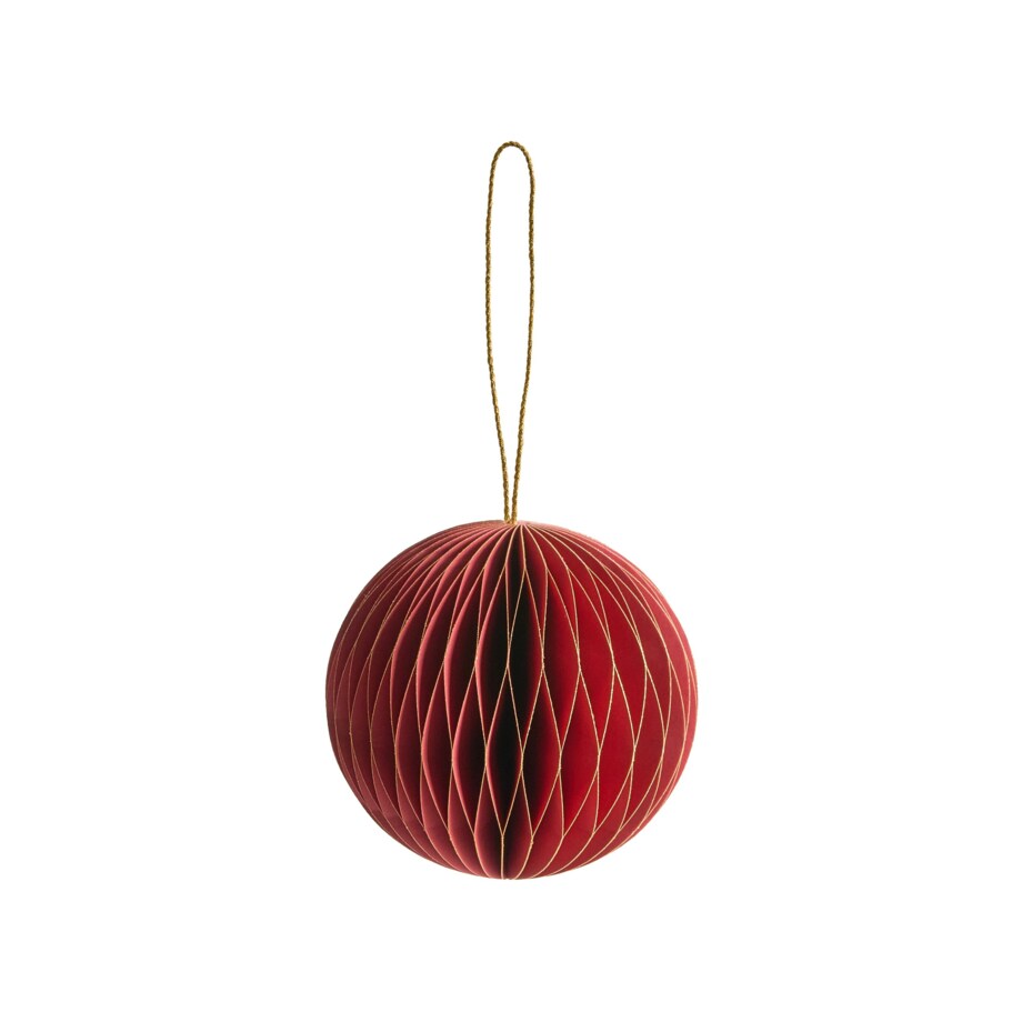 Zestaw 18 ozdób choinkowych SUSA Papier Czerwony