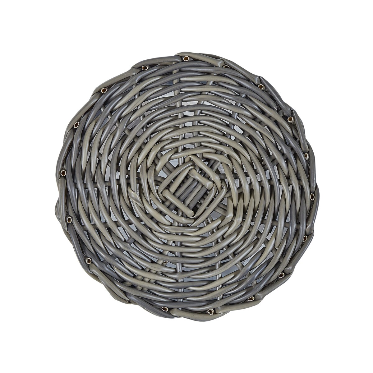 Zestaw 3 koszy na kwiaty z technorattanu brązowoszary NIKITI