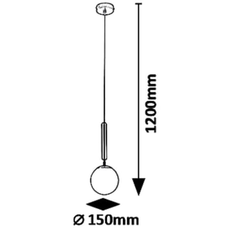 Modernistyczna LAMPA wisząca DIVINA 5352 Rabalux szklana OPRAWA kula ZWIS ball złota biała