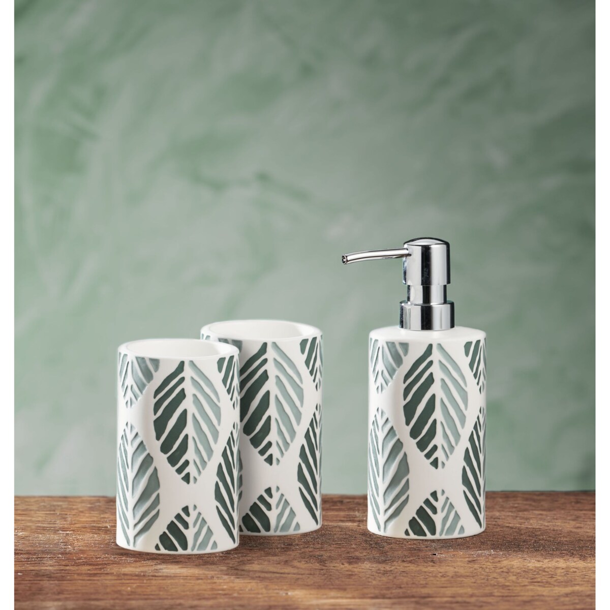 Kleine Wolke Leaf Szczotka WC ze stojakiem zielony